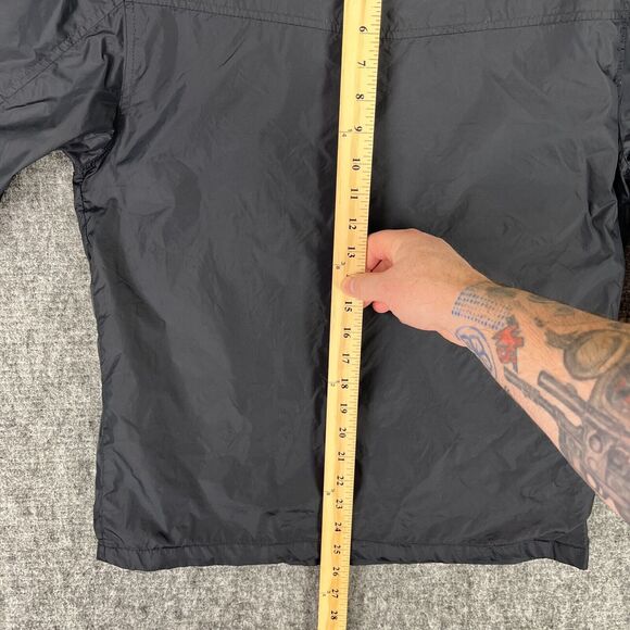 RVCA Windbreaker Mens S Black Stow Hood Full Zip Shell Skater Streetwear Bomber - Picture 7 of 8